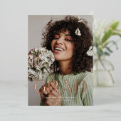 卒業エレガント発表 箔招待状 (立ち正面)