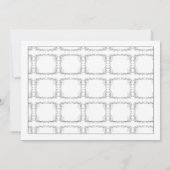 卒業エレガント白黒フローラ縁ど 案内状 (裏面)