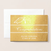 卒業エレガント祝い 箔カード (封筒付き正面)
