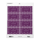 卒業エレガント紫モダンのクラス ラベル (フルシート)