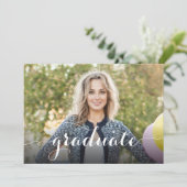 卒業エレガント記モダン録4写真卒業 案内状 (スタンド正面)