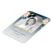 卒業エレガント金ゴールドの写真撮影 マグネット (左側)