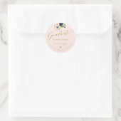 卒業エレガント金ゴールド台本の写真卒業 ラウンドシール (バッグ)