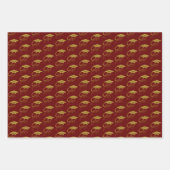 卒業エレガント金ゴールド帽 ラッピングペーパーシート (正面2)