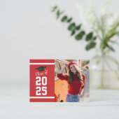 卒業エレガント2025写真パーティの招待状 エンクロージャーカード (スタンド正面)