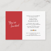 卒業エレガント2025写真パーティの招待状 エンクロージャーカード (裏面)