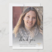 卒業エレガント2025年のナースピン留め サンキューカード (正面)