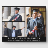 卒業エレガント3フォトコラージュ黒 フォトプラーク (正面)