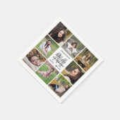卒業エレガント8パーソナライズされた写真コラージュ スタンダードカクテルナプキン (角)