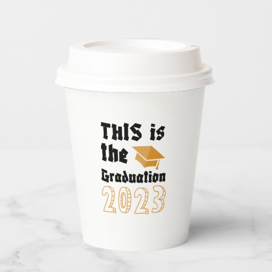 卒業エレガント 紙コップ (正面)