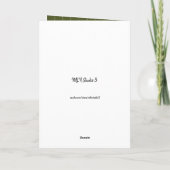 卒業オリーブ&ストライプズ折り畳みグリーティングカード カード (裏面)