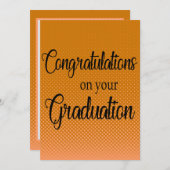卒業オレンジとブラックおめでとう (正面/裏面)