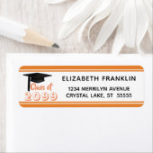 卒業オレンジブラッククラス年 ラベル (インサイチュ)