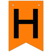 卒業オレンジブラックスクール名 バンティングフラッグ (第1の旗)