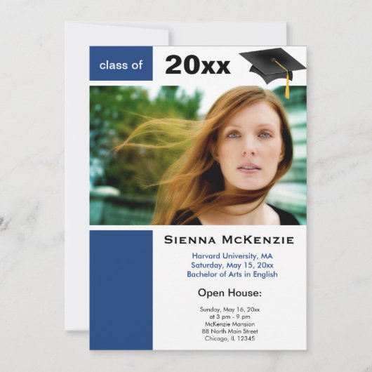 卒業オープンハウス（青） 案内状 (正面)