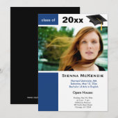 卒業オープンハウス（青） 案内状 (正面/裏面)