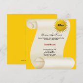 卒業オープンハウス（黄色） 案内状 (正面/裏面)