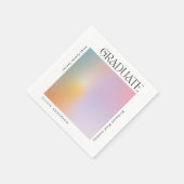 卒業オーラモダンパステルミニマルタイポグラフィ スタンダードカクテルナプキン (角)