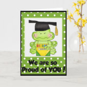 卒業カエル私たちは誇りを持ったグリーティングカード2 カード (黄色い花)