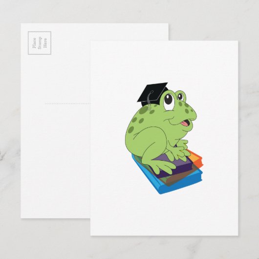 卒業カエル 案内ポストカード (正面/裏面)