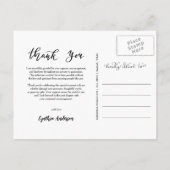 卒業カジュアル感謝Script Photo Collage ポストカード (裏面)