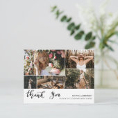 卒業カジュアル感謝Script Photo Collage ポストカード (スタンド正面)