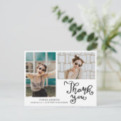 卒業カジュアル感謝Script Photo Collage ポストカード (スタンド正面)