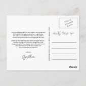 卒業カジュアル感謝Script Photo Collage ポストカード (裏面)