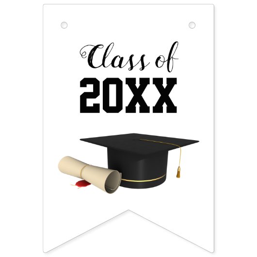 卒業カスタムした学校の色 バンティングフラッグ (第1の旗)