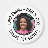 卒業カスタム写真ありがとう マグネット (正面)