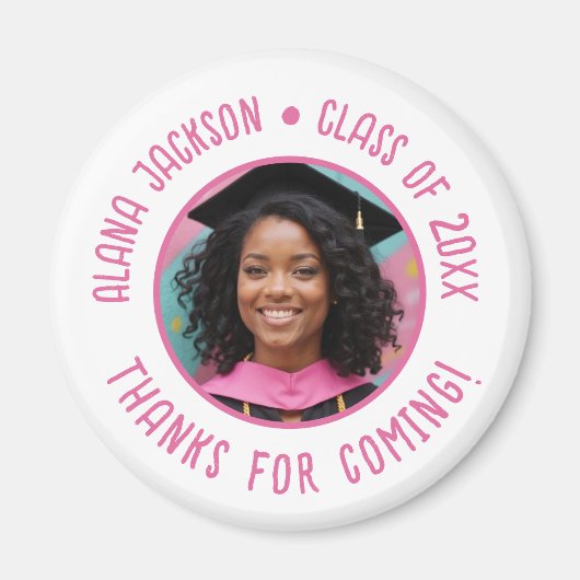 卒業カスタム写真ありがとう マグネット (正面)