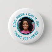 卒業カスタム写真ありがとう 缶バッジ (正面)