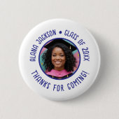 卒業カスタム写真ありがとう 缶バッジ (正面)