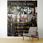 卒業カスタム写真コラージュ 名前 クラス 年度 タペストリー (インサイチュ)