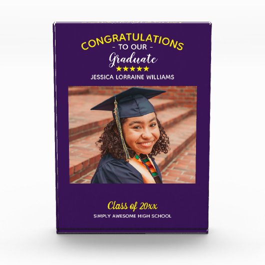 卒業カスタム写真卒業式 フォトブロック (正面)