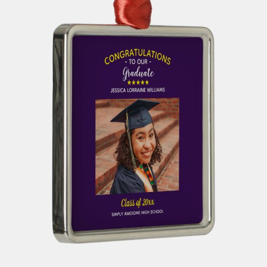 卒業カスタム写真卒業式 メタルオーナメント (右)