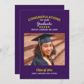 卒業カスタム写真卒業式 案内状 (正面/裏面)