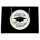 卒業カスタム学級おめでとう ラージペーパーバッグ (正面)