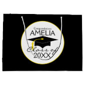 卒業カスタム学級おめでとう ラージペーパーバッグ (裏面)