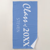 卒業カスタム年パーソナライズされた度 ビーチタオル (正面)