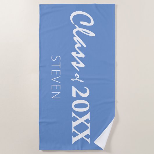 卒業カスタム年パーソナライズされた度 ビーチタオル (正面)