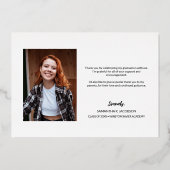 卒業カスタム感謝スクリプト写真メッセージ 箔シーズンカード (裏面)