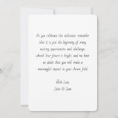 卒業カスタム記念写真ブラックモダン大学院 (裏面)