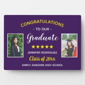 卒業カスタム2写真おめでとう卒業生 フォトプラーク (正面)