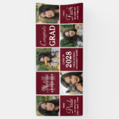 卒業カスタム5フォトコラージュおめでとう卒業 横断幕 (縦)