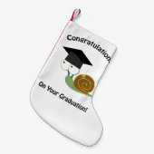 卒業カタツムリおめでとう スモールクリスマスストッキング (正面 (吊り時))