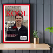 卒業カッコいいフェイクマガジンのカバー写真 ポスター