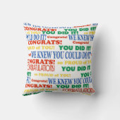 卒業カラフルワードアート装飾用クッション クッション (裏面)