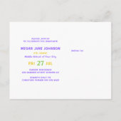 卒業カラフル中学校の卒業写真 インビテーションポストカード (裏面)