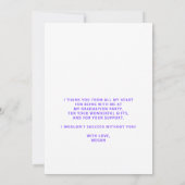 卒業カラフル中学校の卒業写真 サンキューカード (裏面)